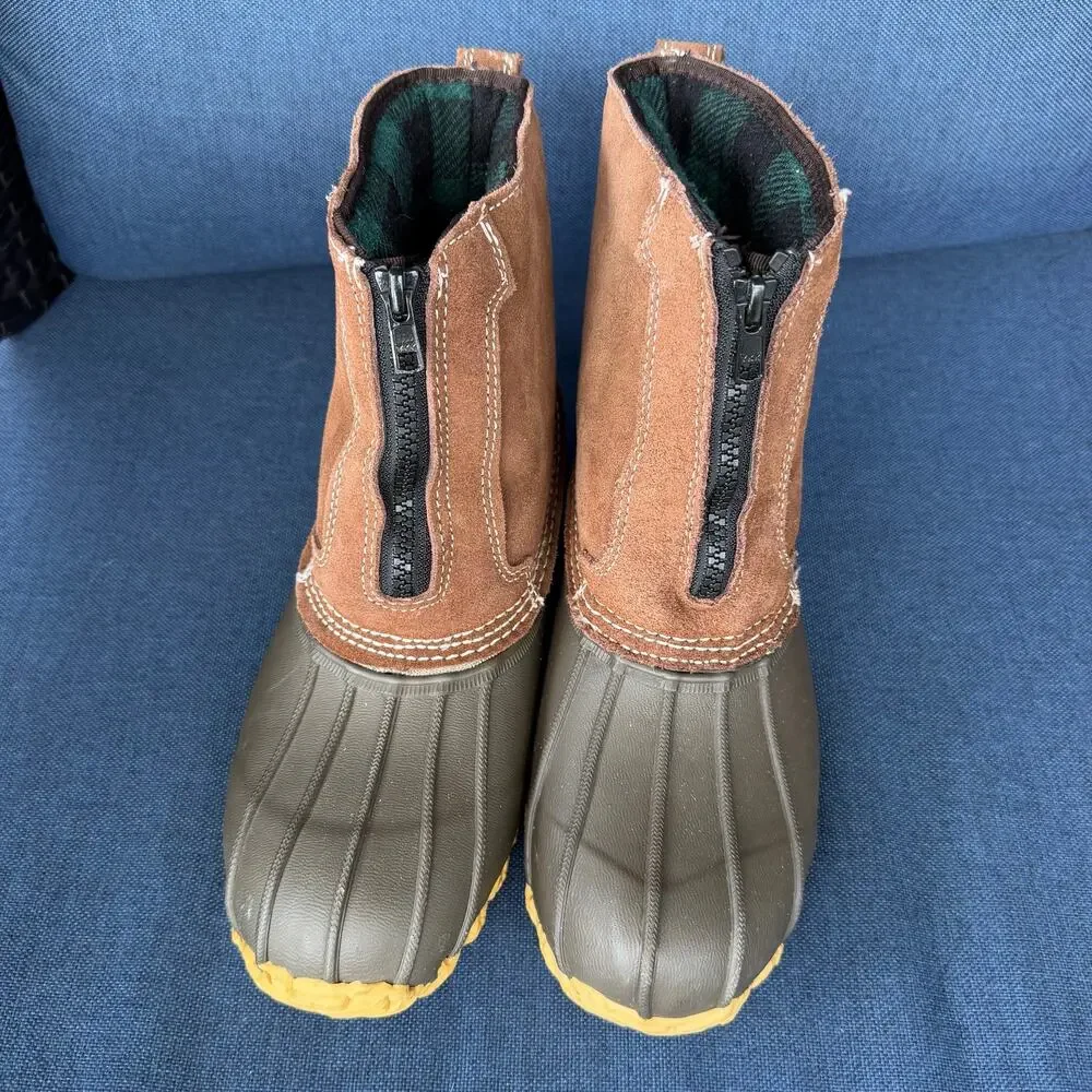 RedHead Duck Boots Women 8 Thinsulate 200 Gram Rubber Leather Front Zip READ